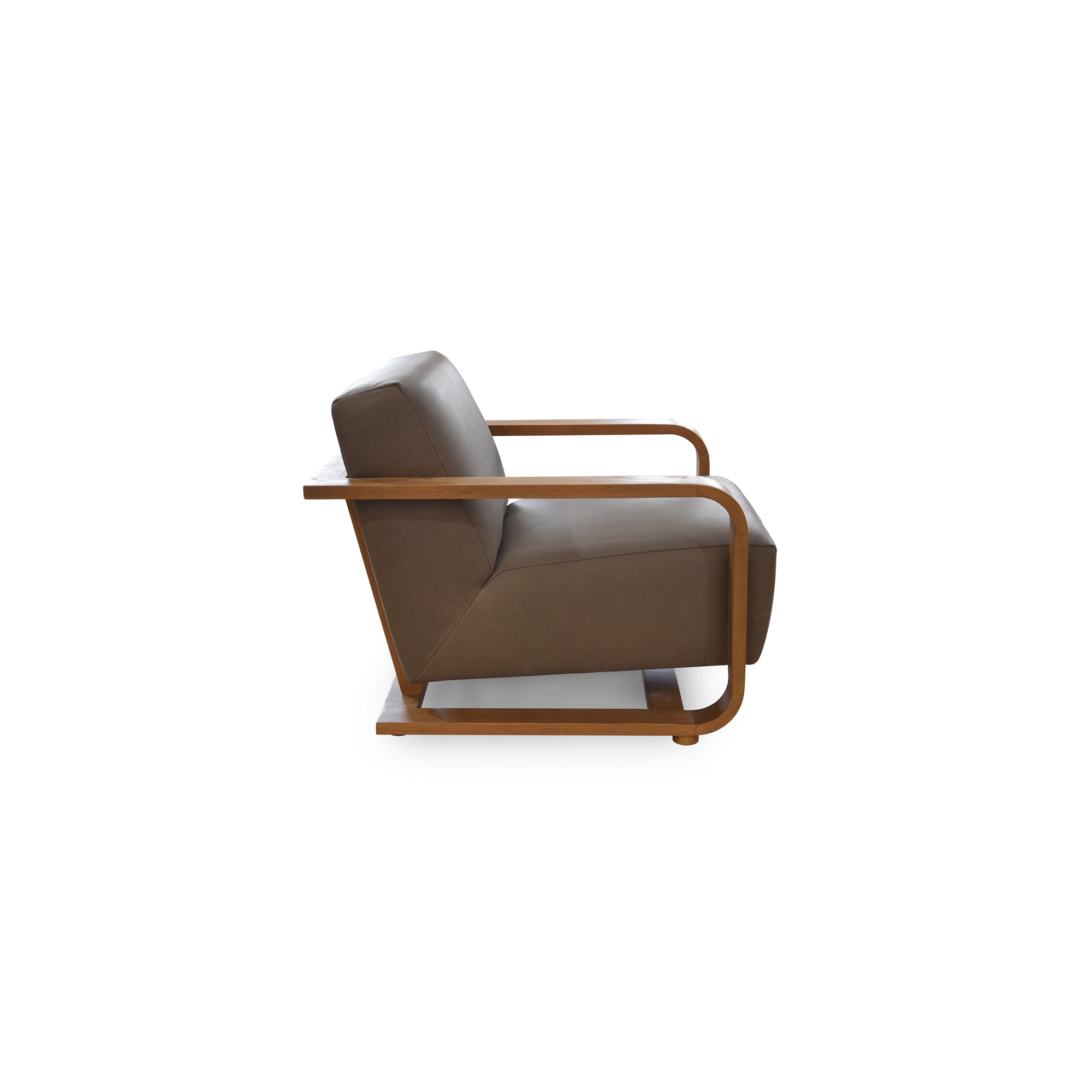 Eckersley Lounge Chair Cool Brown Leather