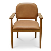 Norrie Dining Chair Brown Leather
