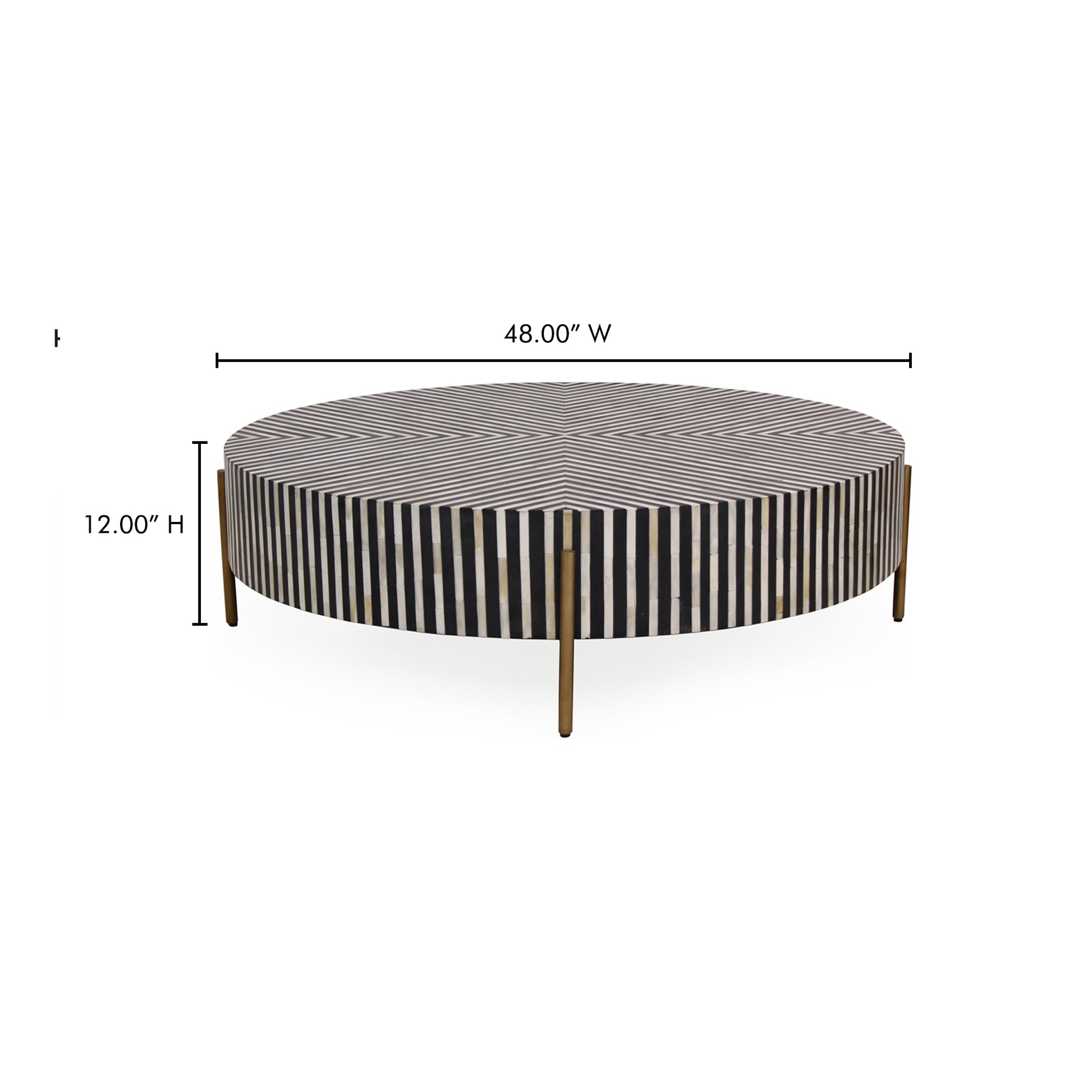 Chameau Large Coffee Table Black and White - Central Designs
