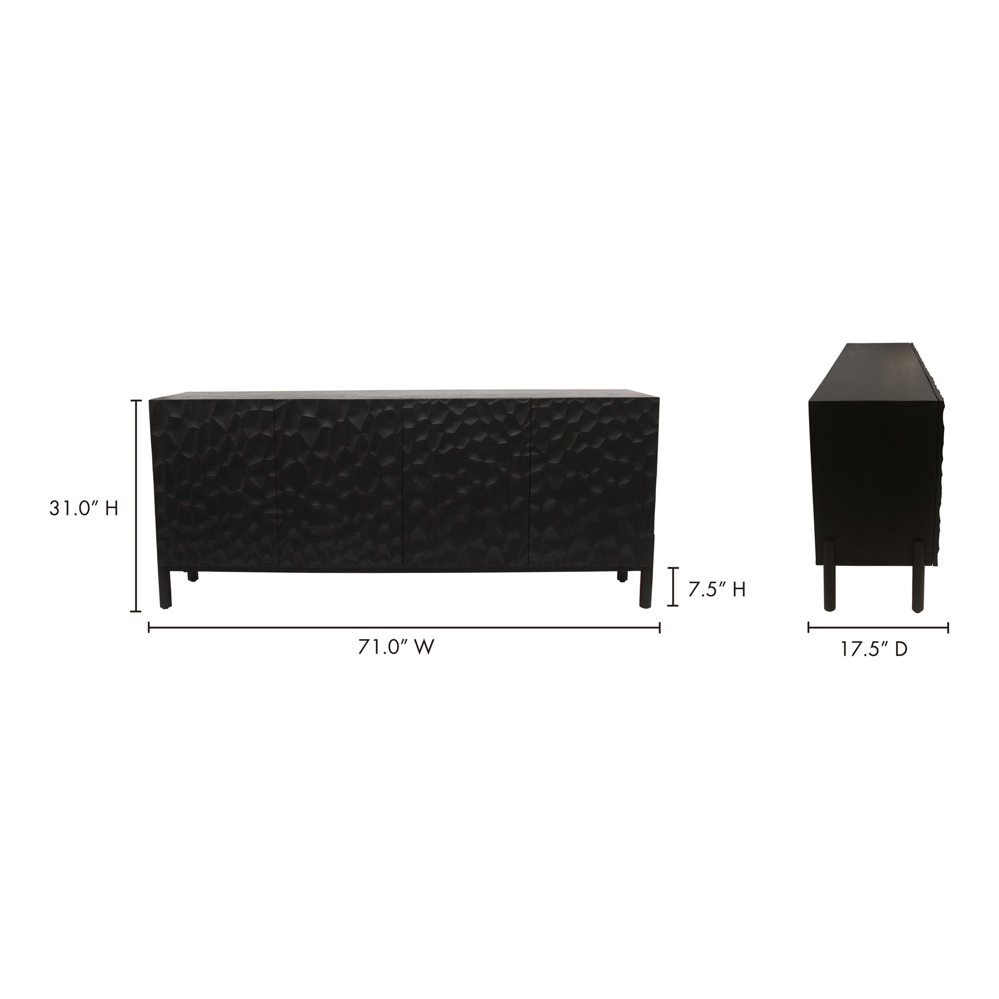 Misaki Sideboard Black - Central Designs