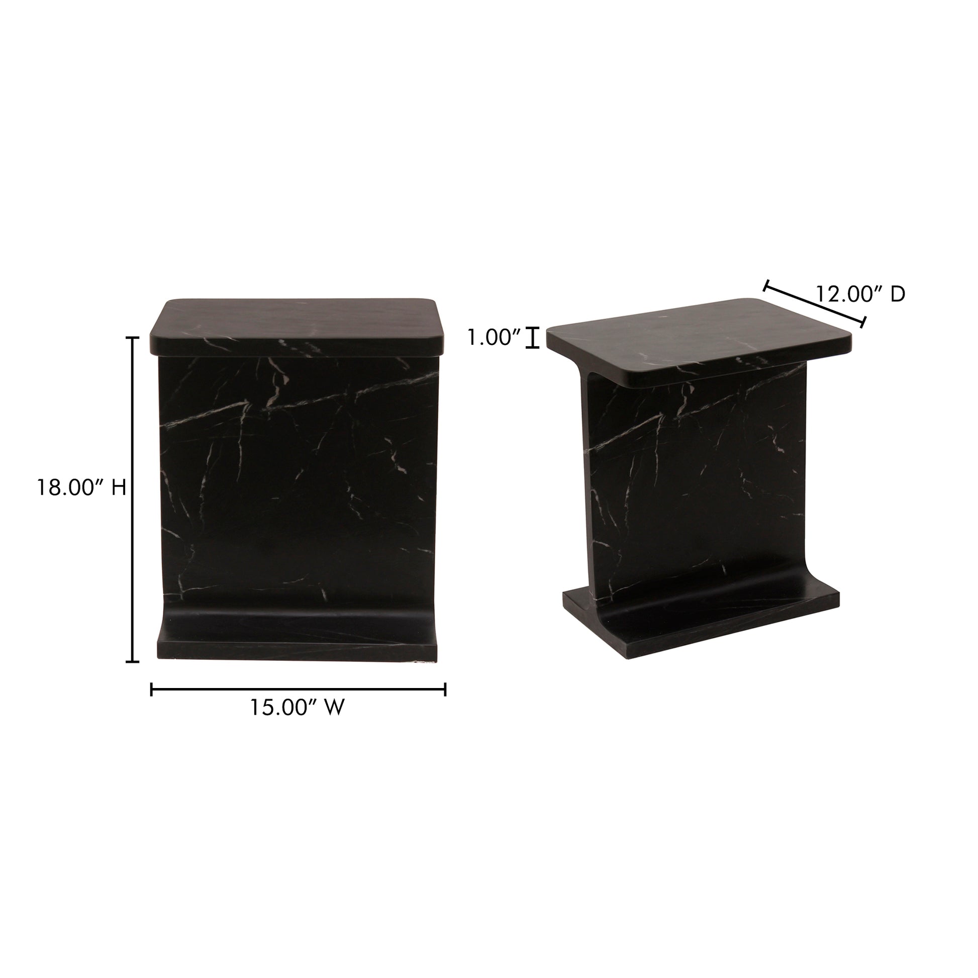 Tullia Accent Table Black - Central Designs