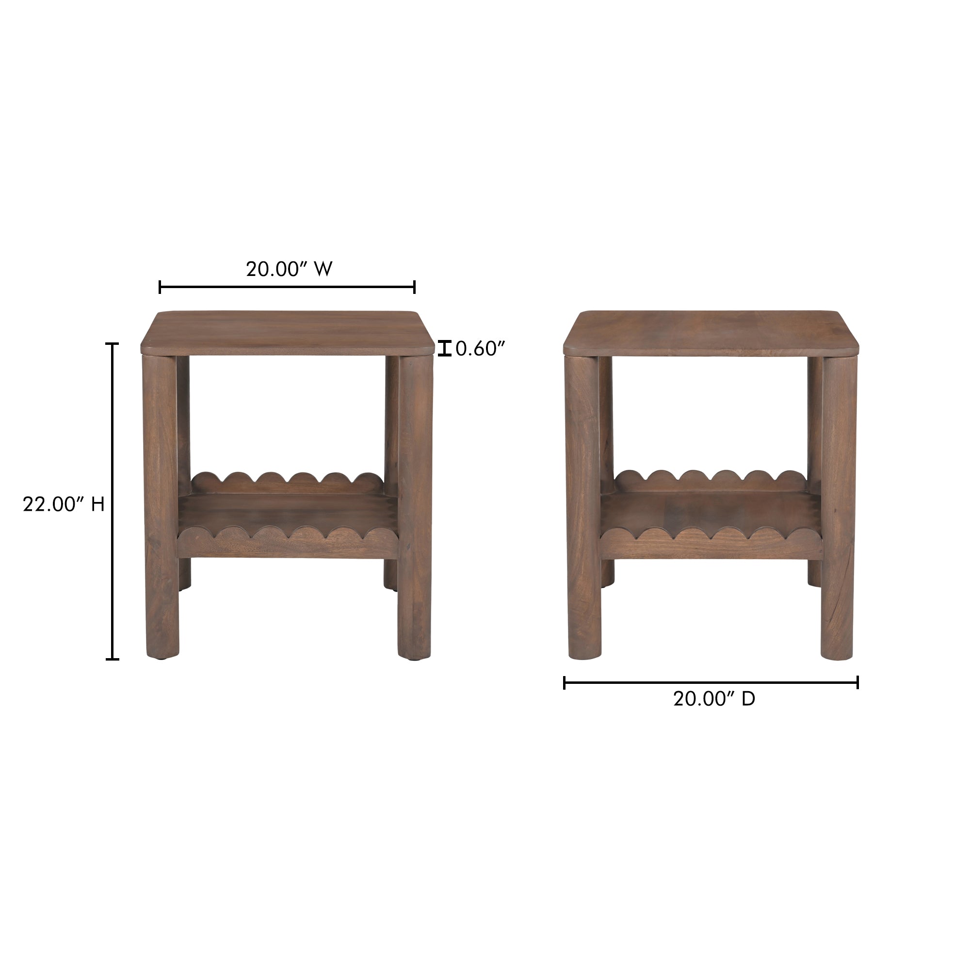 Wiley Side Table Vintage Brown - Central Designs