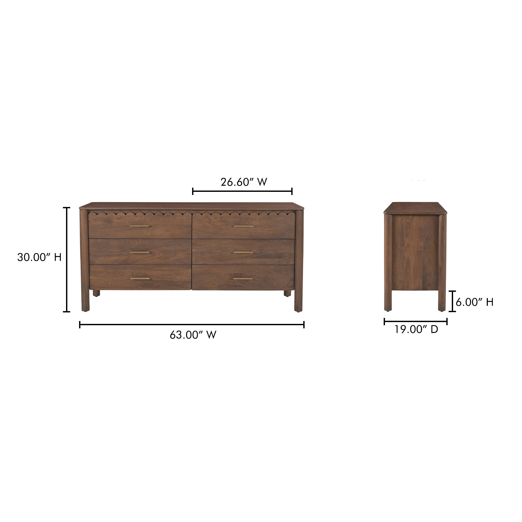 Wiley Dresser Vintage Brown - Central Designs