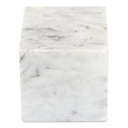 Cora Cube Tabletop Accent Banswara Purple White Marble - Central Designs
