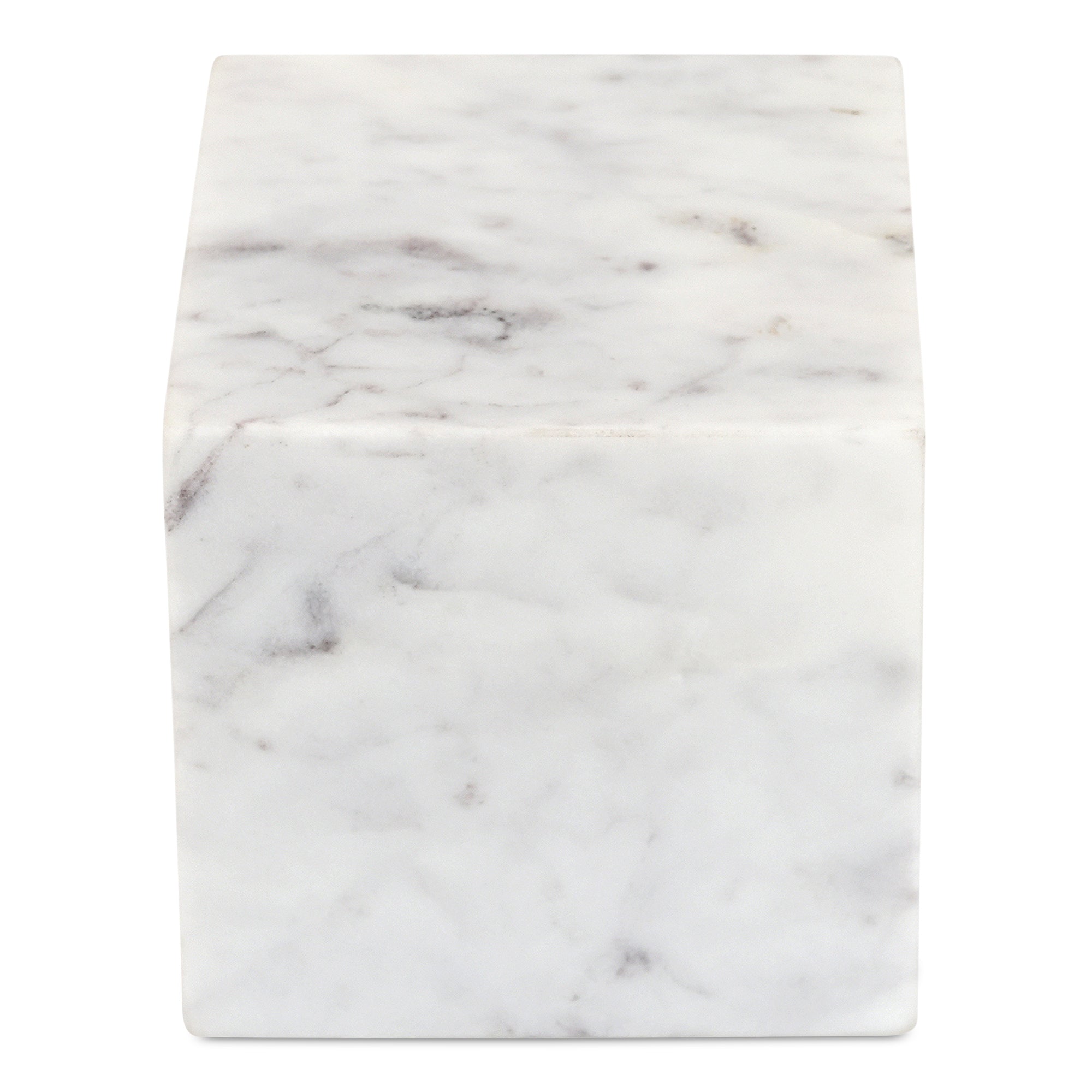 Cora Cube Tabletop Accent Banswara Purple White Marble - Central Designs