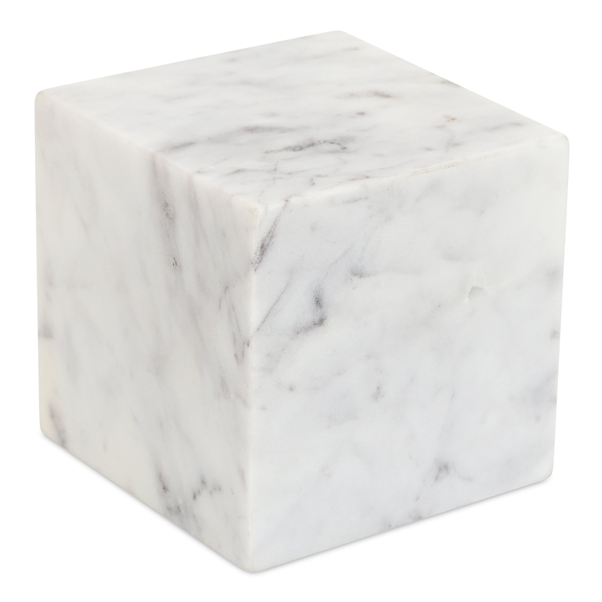 Cora Cube Tabletop Accent Banswara Purple White Marble - Central Designs