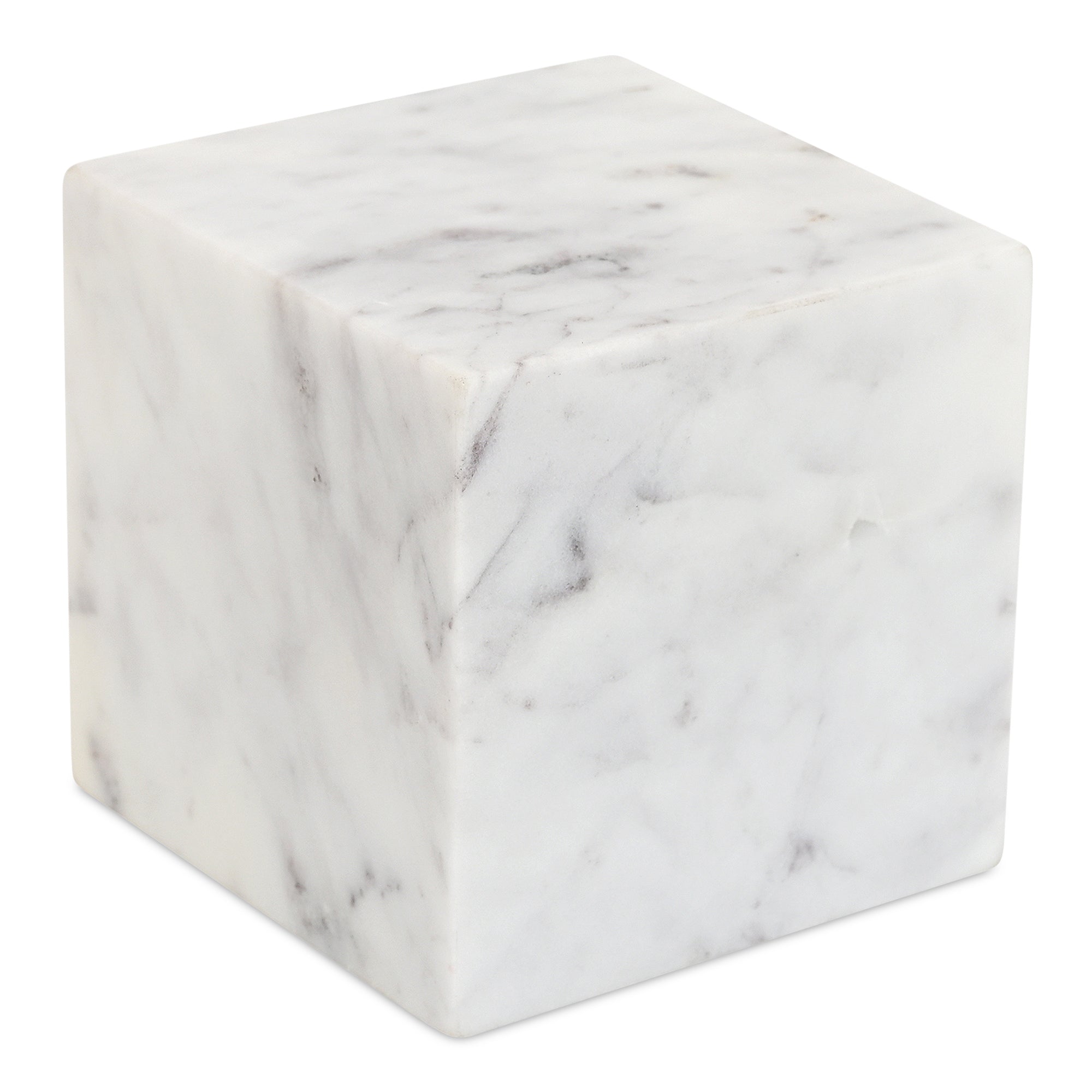 Cora Cube Tabletop Accent Banswara Purple White Marble - Central Designs