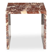 Rosa Accent Table Rosso Levanto Marble - Central Designs