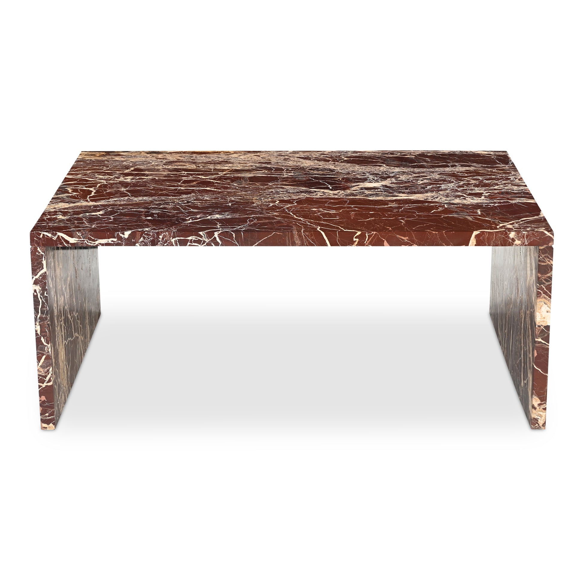 Rosa Coffee Table Rosso Levanto Marble - Central Designs