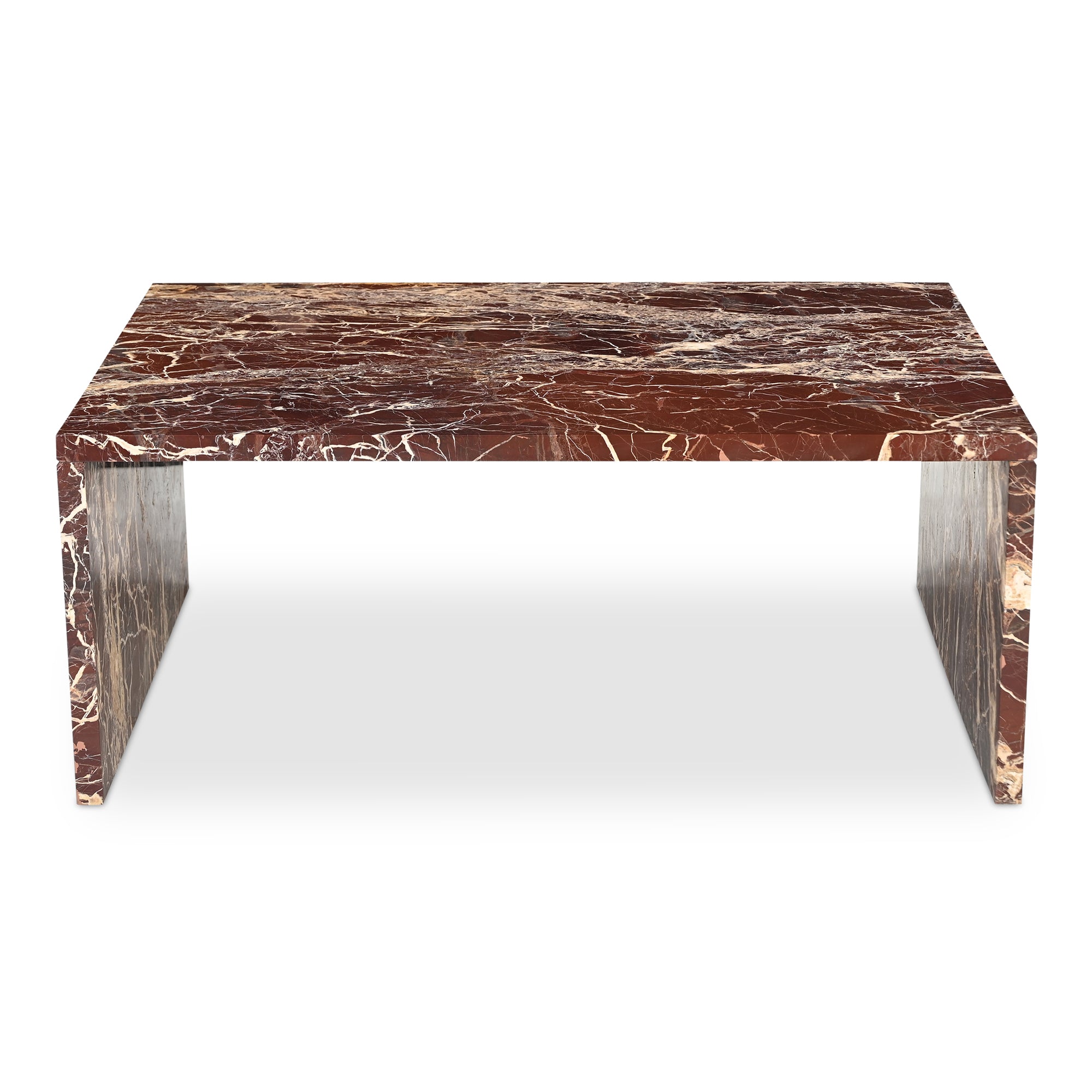Rosa Coffee Table Rosso Levanto Marble - Central Designs