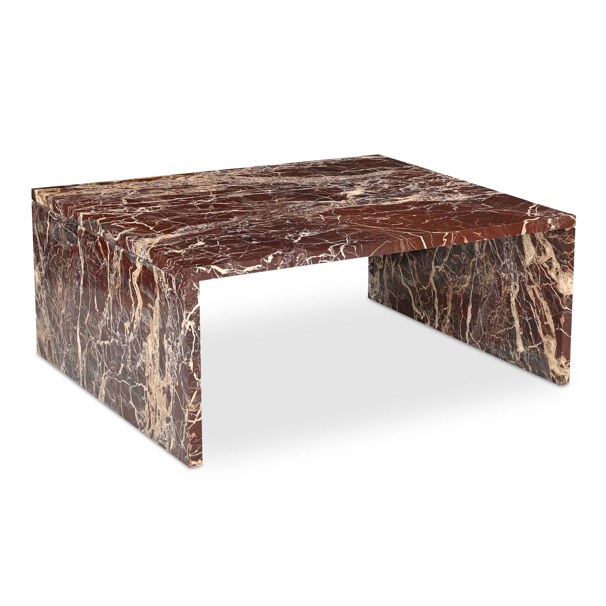 Rosa Coffee Table Rosso Levanto Marble - Central Designs