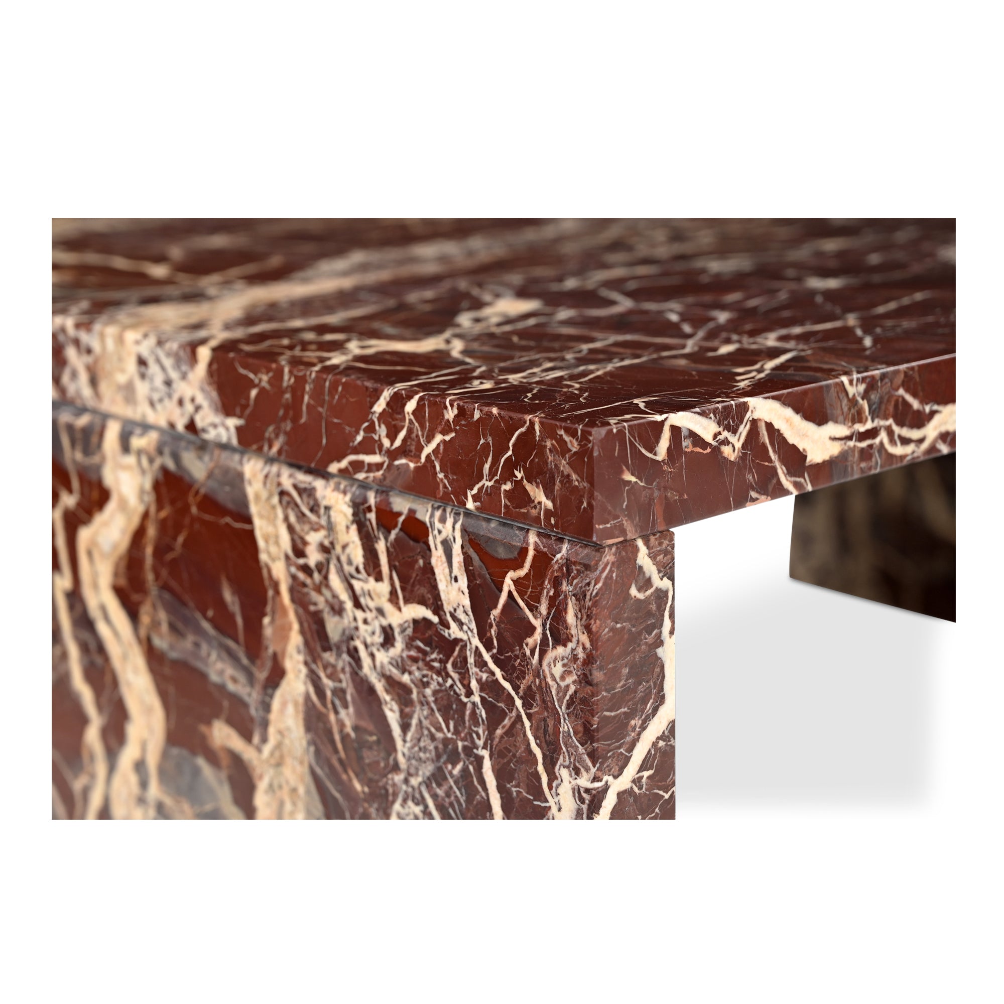 Rosa Coffee Table Rosso Levanto Marble - Central Designs