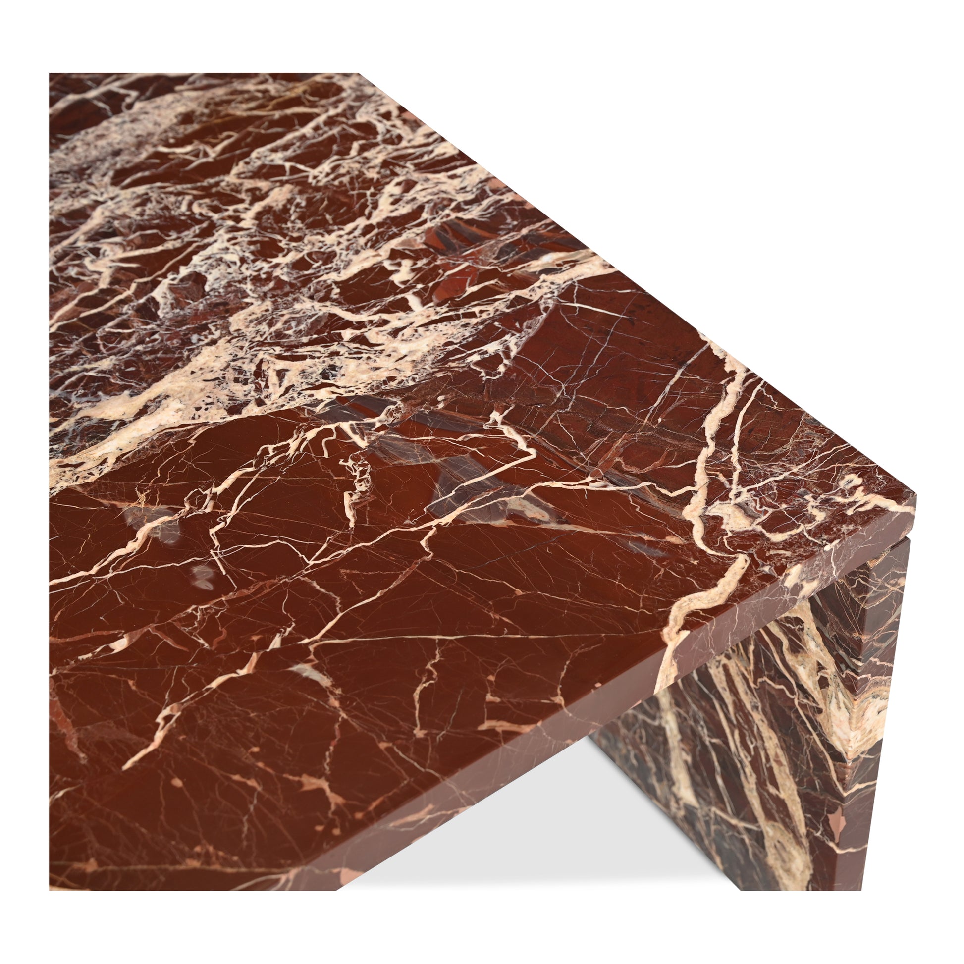 Rosa Coffee Table Rosso Levanto Marble - Central Designs