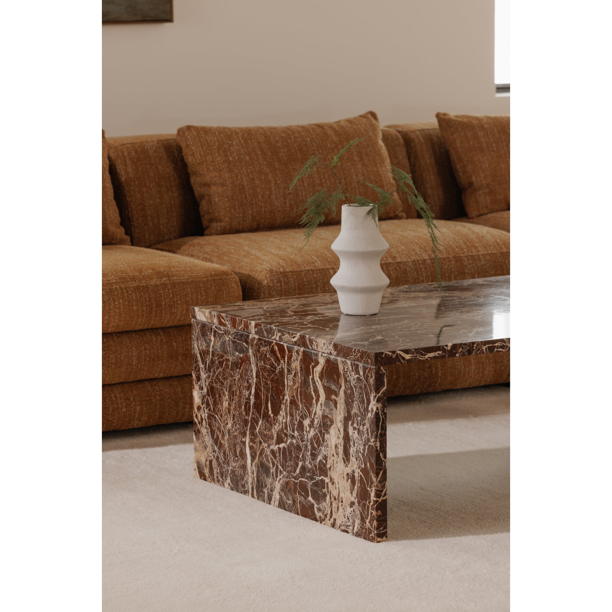 Rosa Coffee Table Rosso Levanto Marble - Central Designs