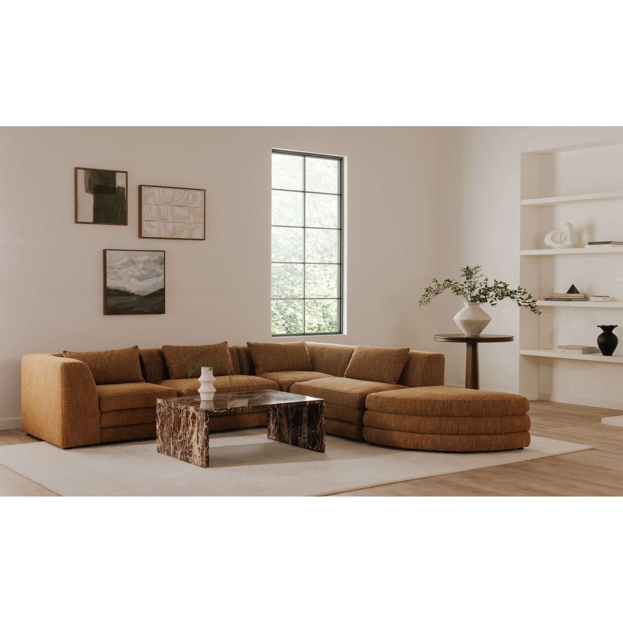 Rosa Coffee Table Rosso Levanto Marble - Central Designs