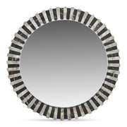 Isolde Mirror Black and Beige Marble