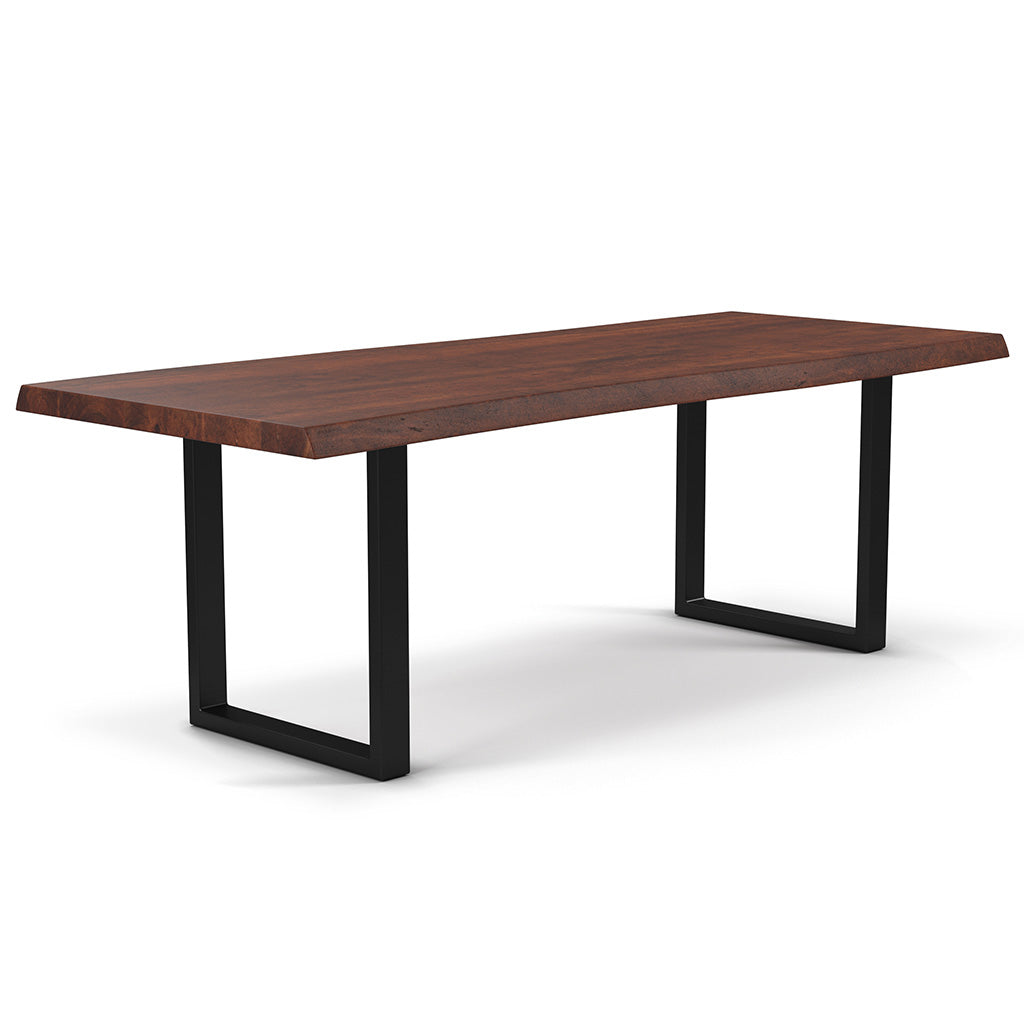 Brooks - Dining Table - U Base - 40" x 116" - Americano Top - Black Base