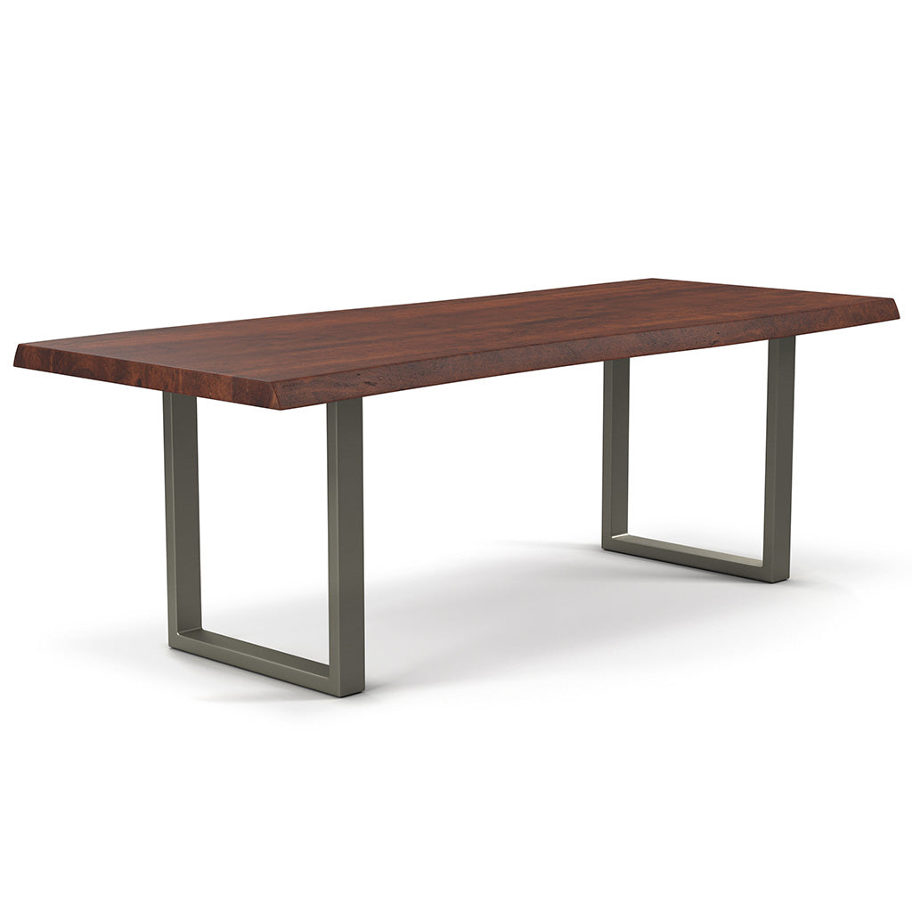Brooks - Dining Table - U Base - 40" x 116" - Americano Top - Pewter Base