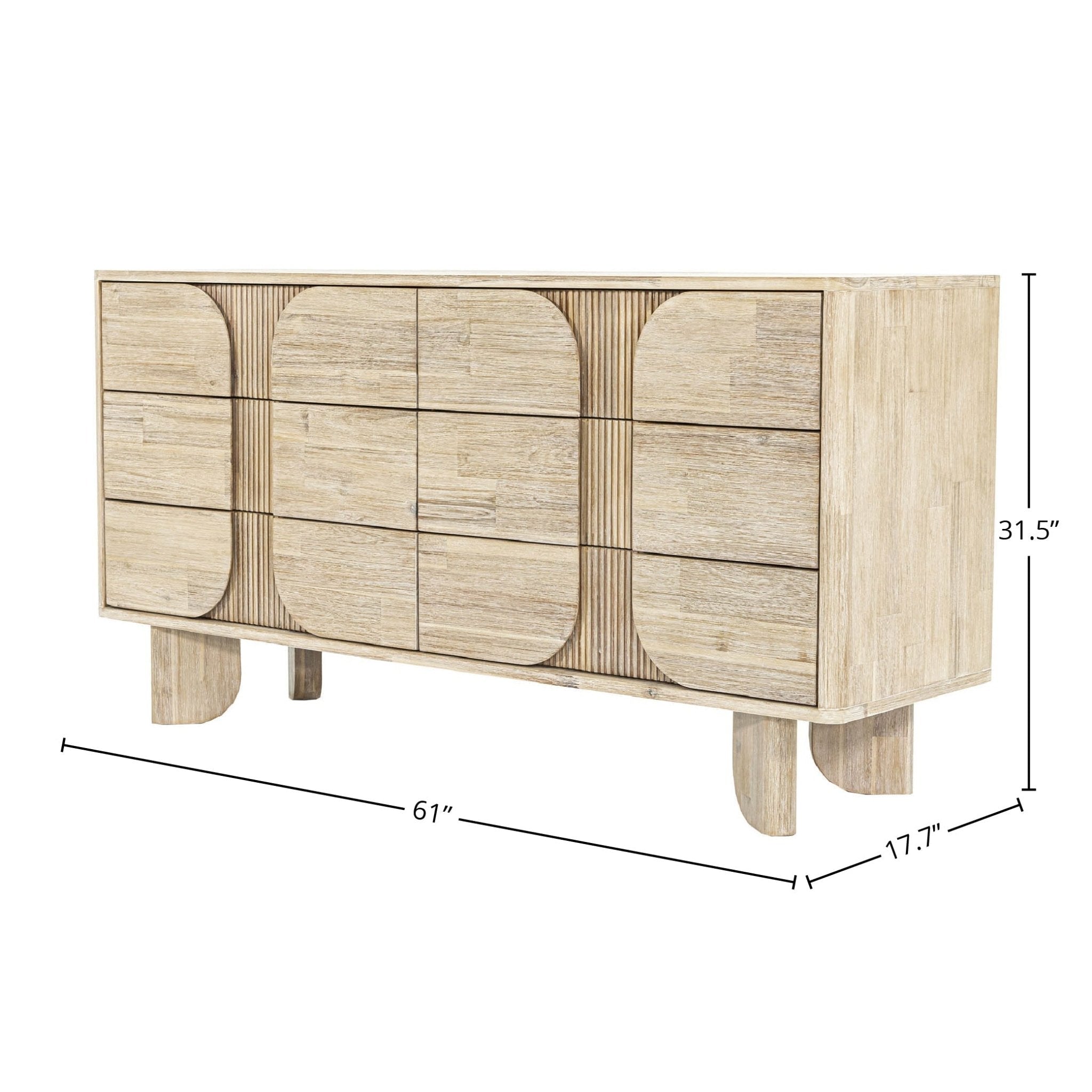 Haru 6 Drawer Dresser - Central Designs