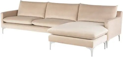 Anders Sectional Sofa in Nude - Central Designs
