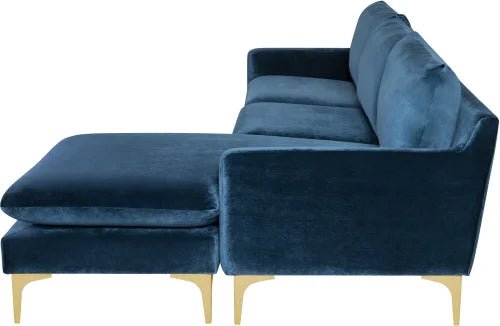 Anders Sectional Sofa in Midnight Blue - Central Designs