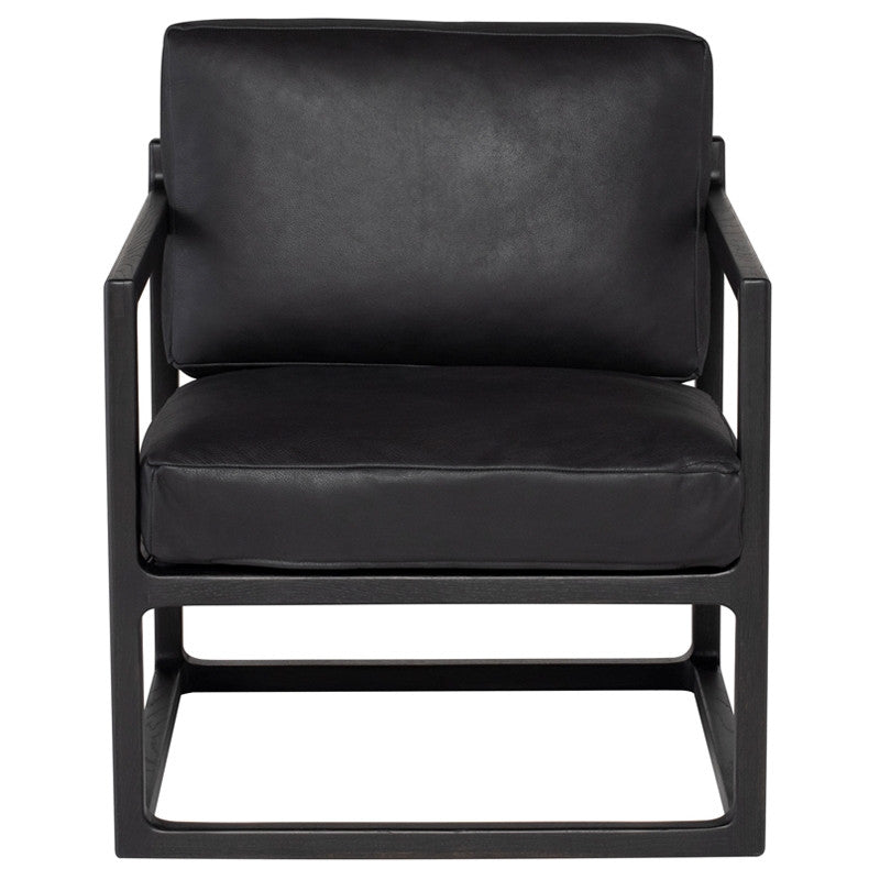 Lian Occasional Chair in Raven Leather