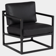 Lian Occasional Chair in Raven Leather