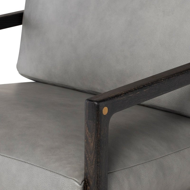 Lian Occasional Chair in Dove Leather - Central Designs