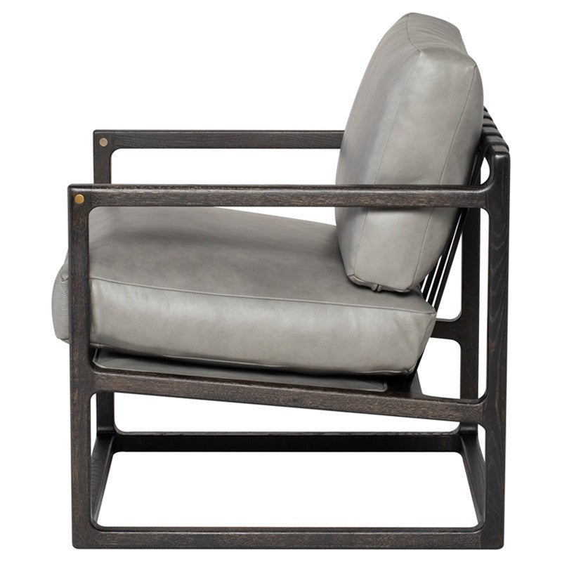 Lian Occasional Chair in Dove Leather - Central Designs