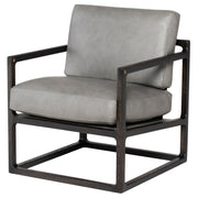 Lian Occasional Chair in Dove Leather - Central Designs