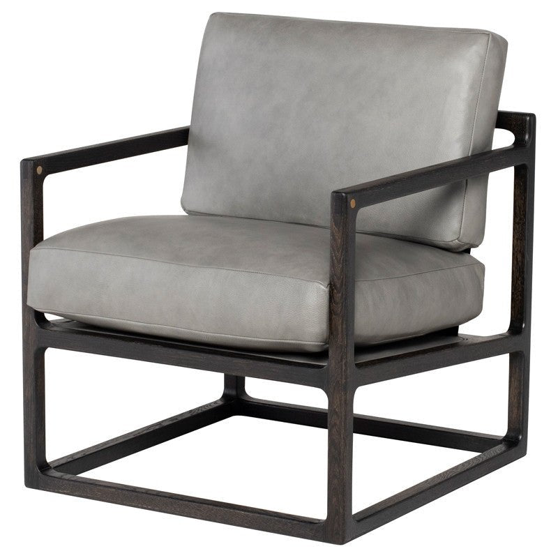 Lian Occasional Chair in Dove Leather - Central Designs