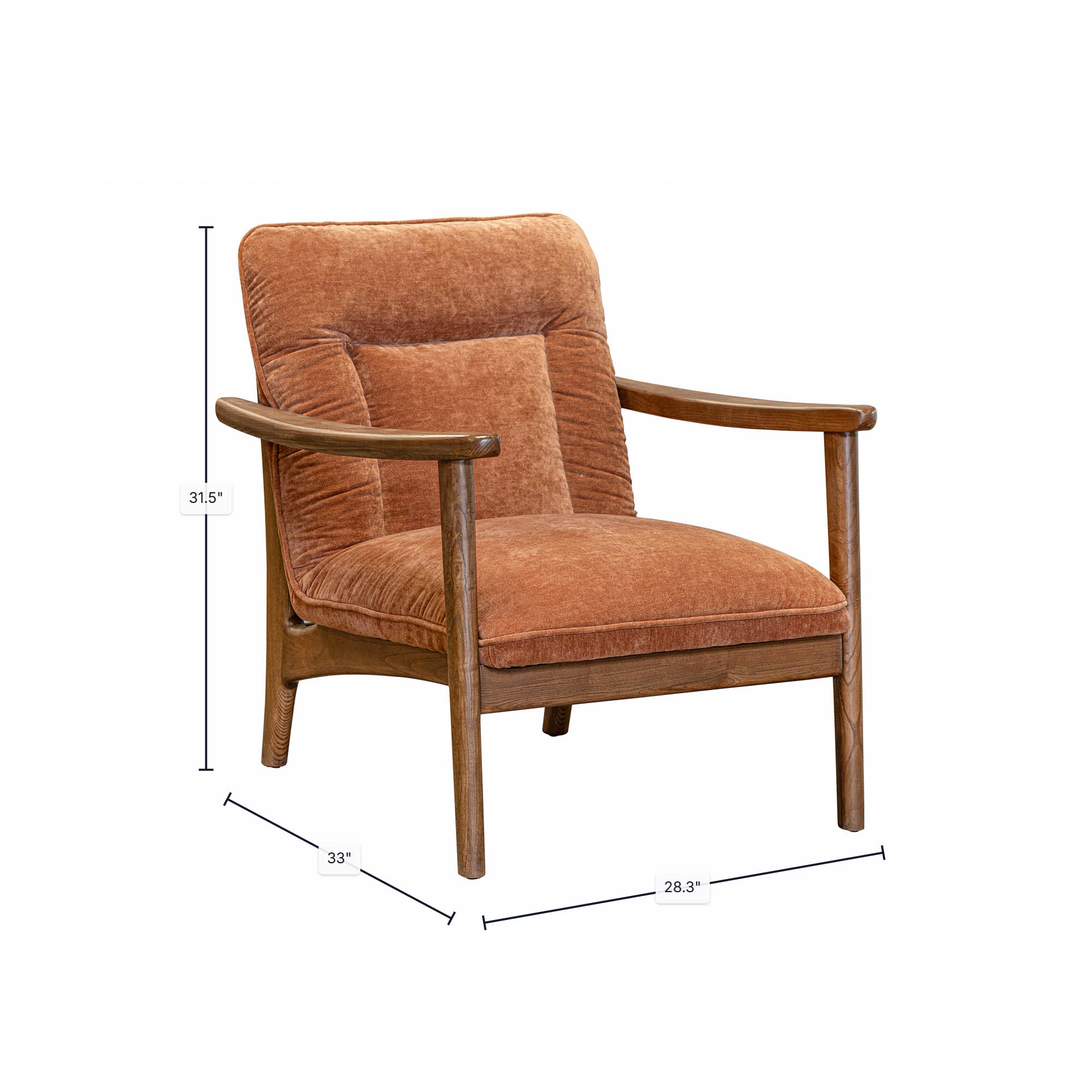 Highland Club Chair - Rust - Central Designs