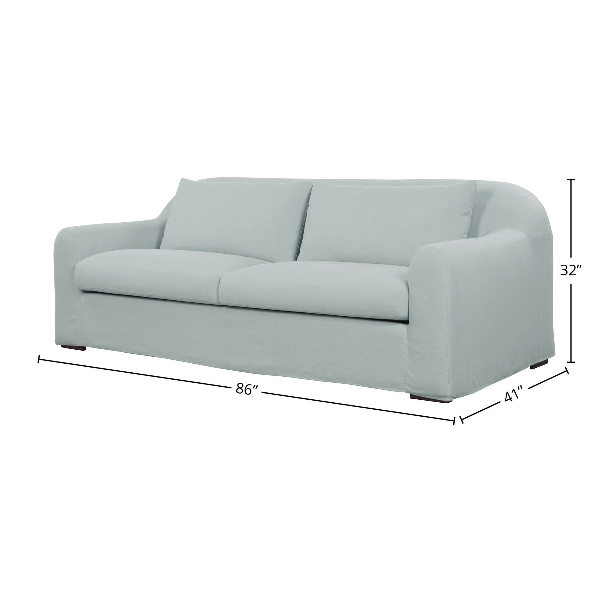 Harper Slipcover Only - Linen Sky - Central Designs
