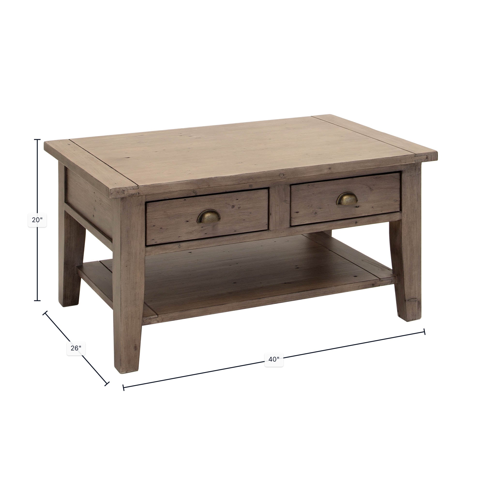 Irish Coast Small Coffee Table - Sundried - Central Designs
