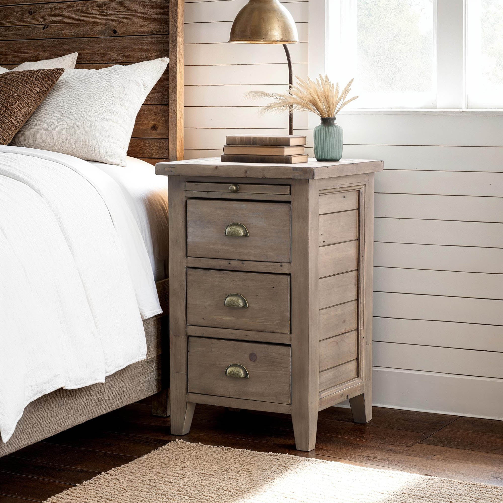 Irish Coast 3 Drw Nightstand - Sundried - Central Designs
