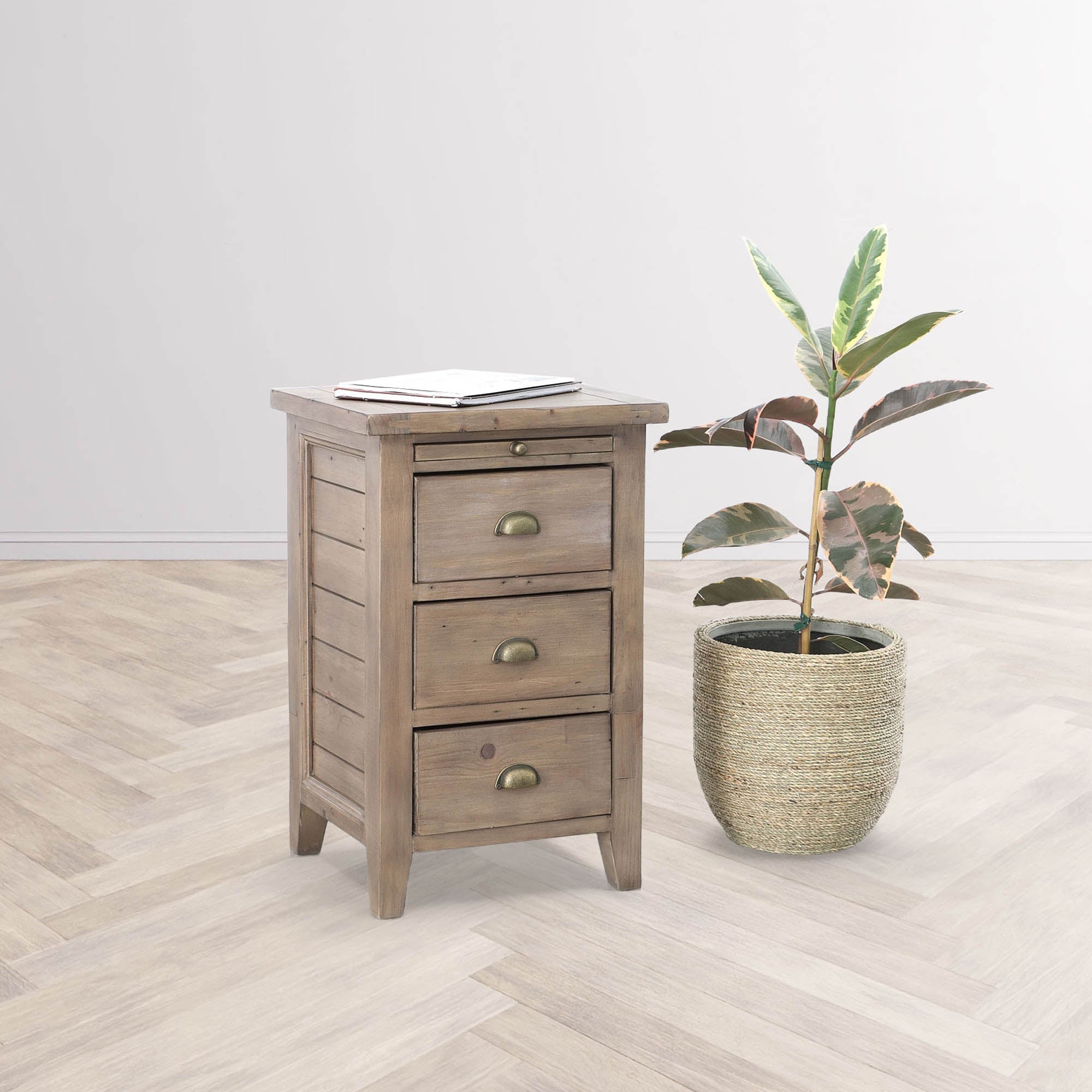 Irish Coast 3 Drw Nightstand - Sundried - Central Designs