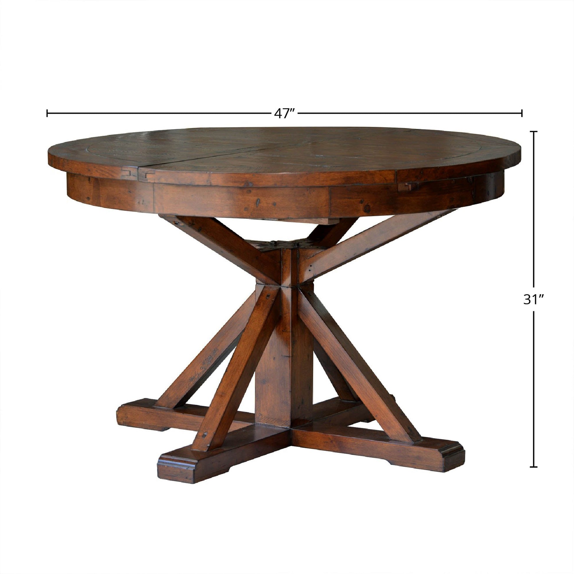 Irish Coast Round 47/63" Extension Dining Table - African Dusk - Central Designs