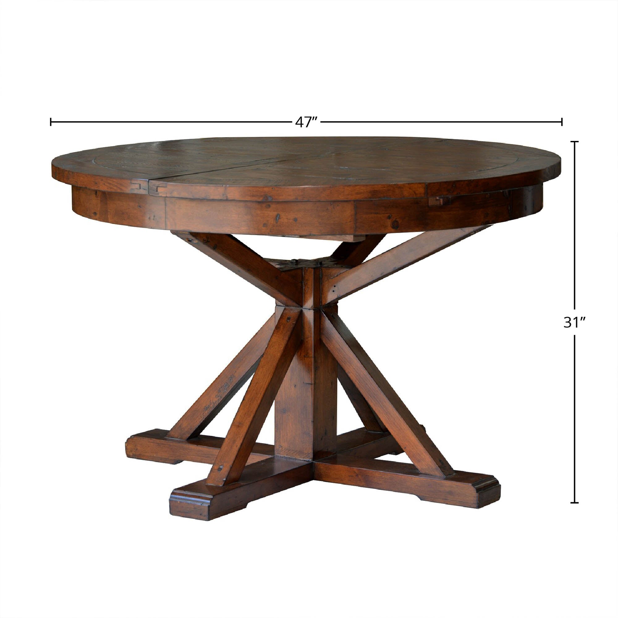 Irish Coast Round 47/63" Extension Dining Table - African Dusk - Central Designs