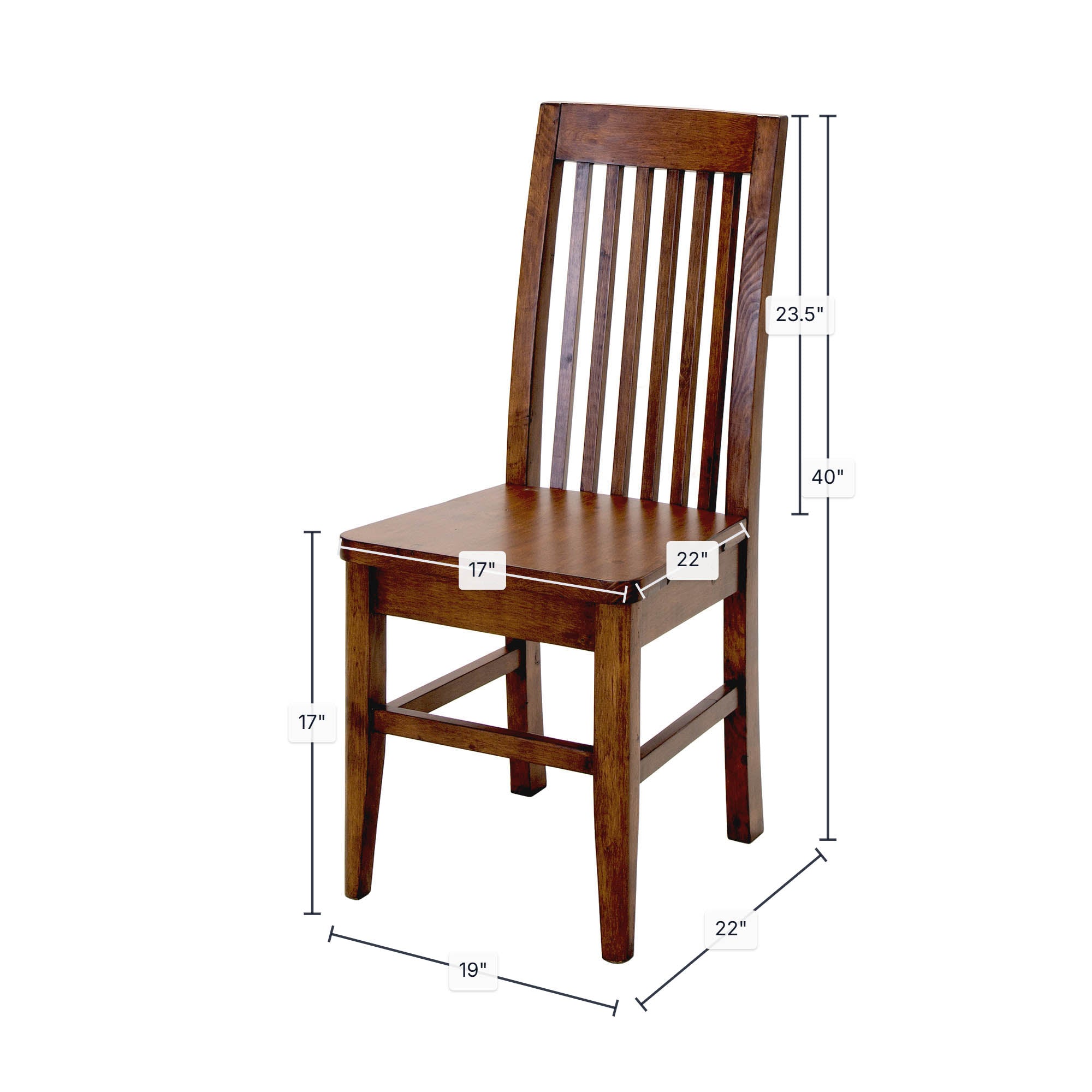 Irish Coast Slat Back Chair - African Dusk - Central Designs