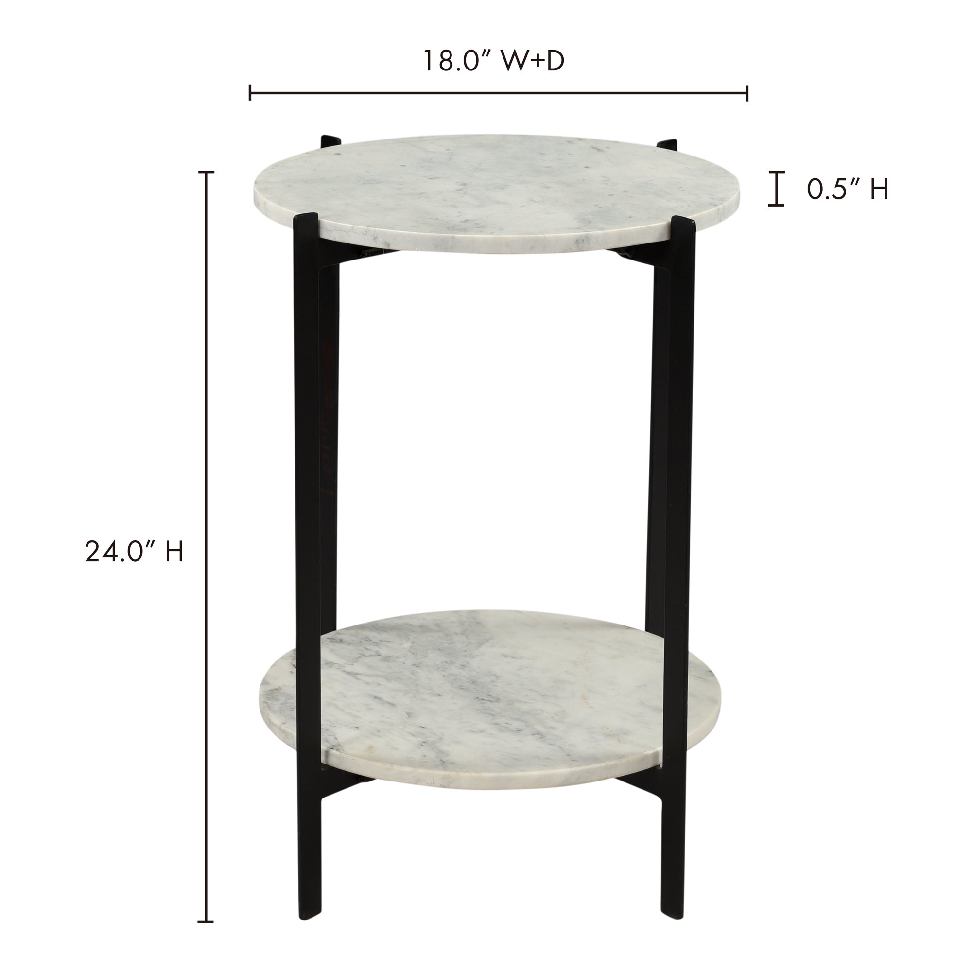 Melanie Accent Table White - Central Designs