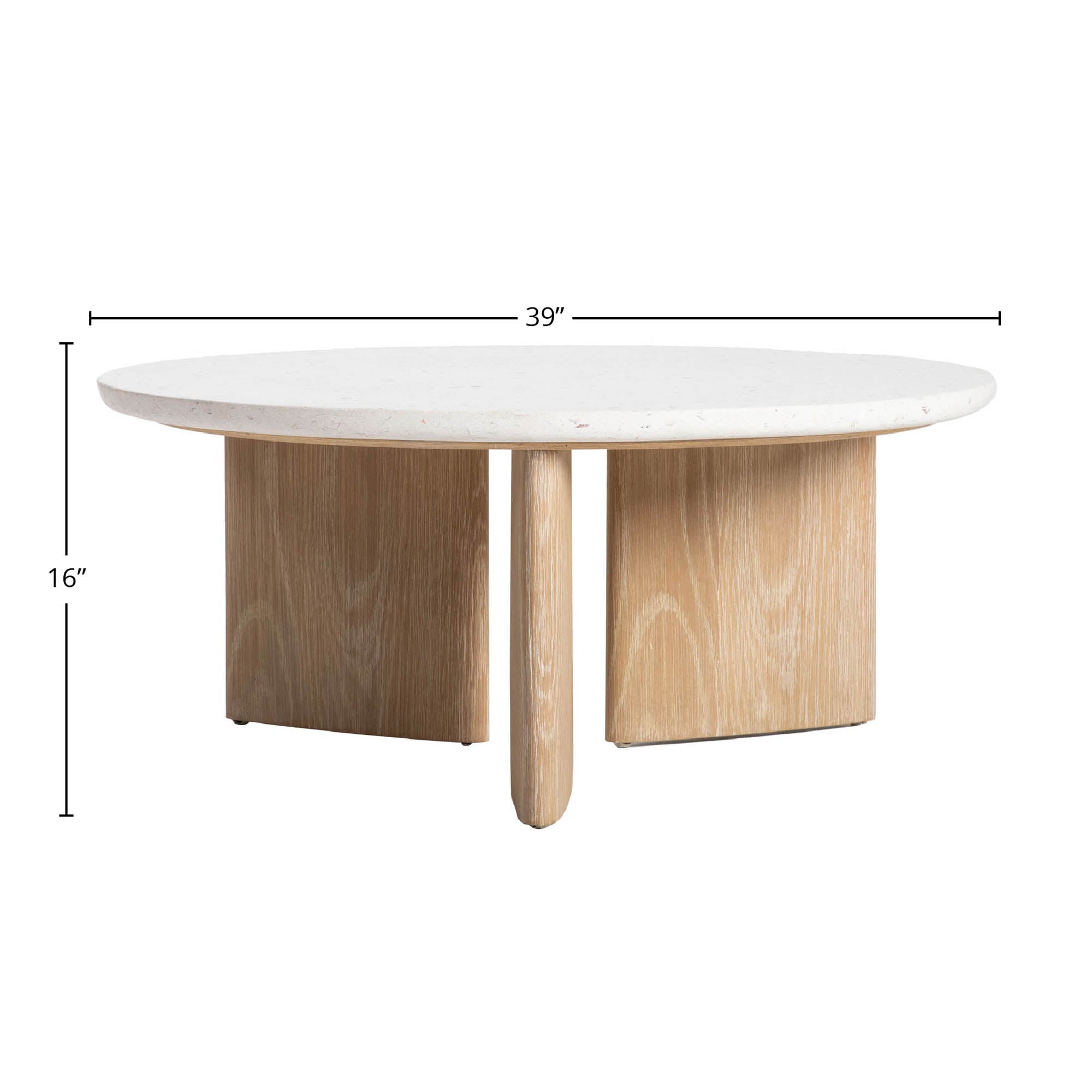 Infinity Coffee Table - Seashell Finish - Central Designs