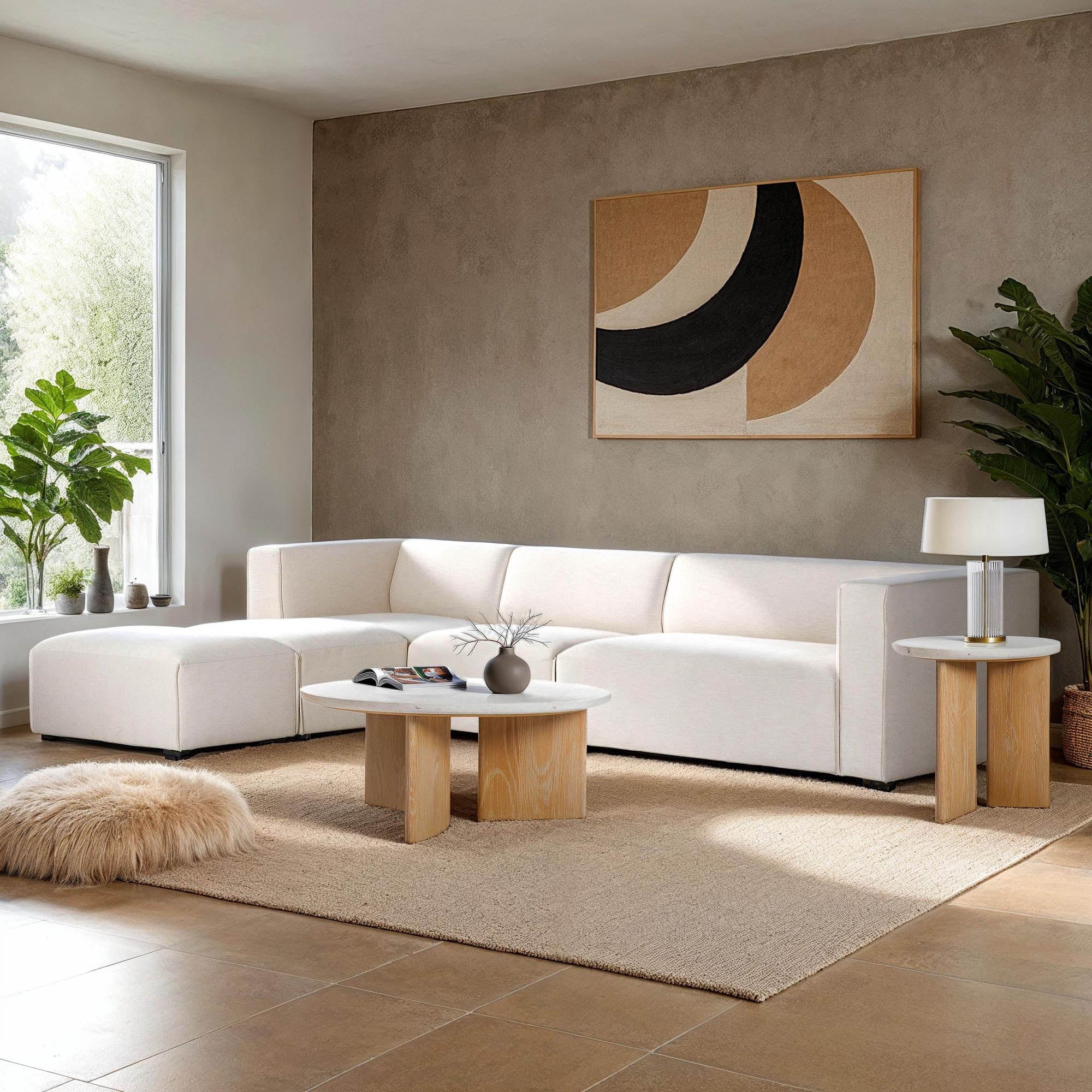 Infinity Coffee Table - Seashell Finish - Central Designs