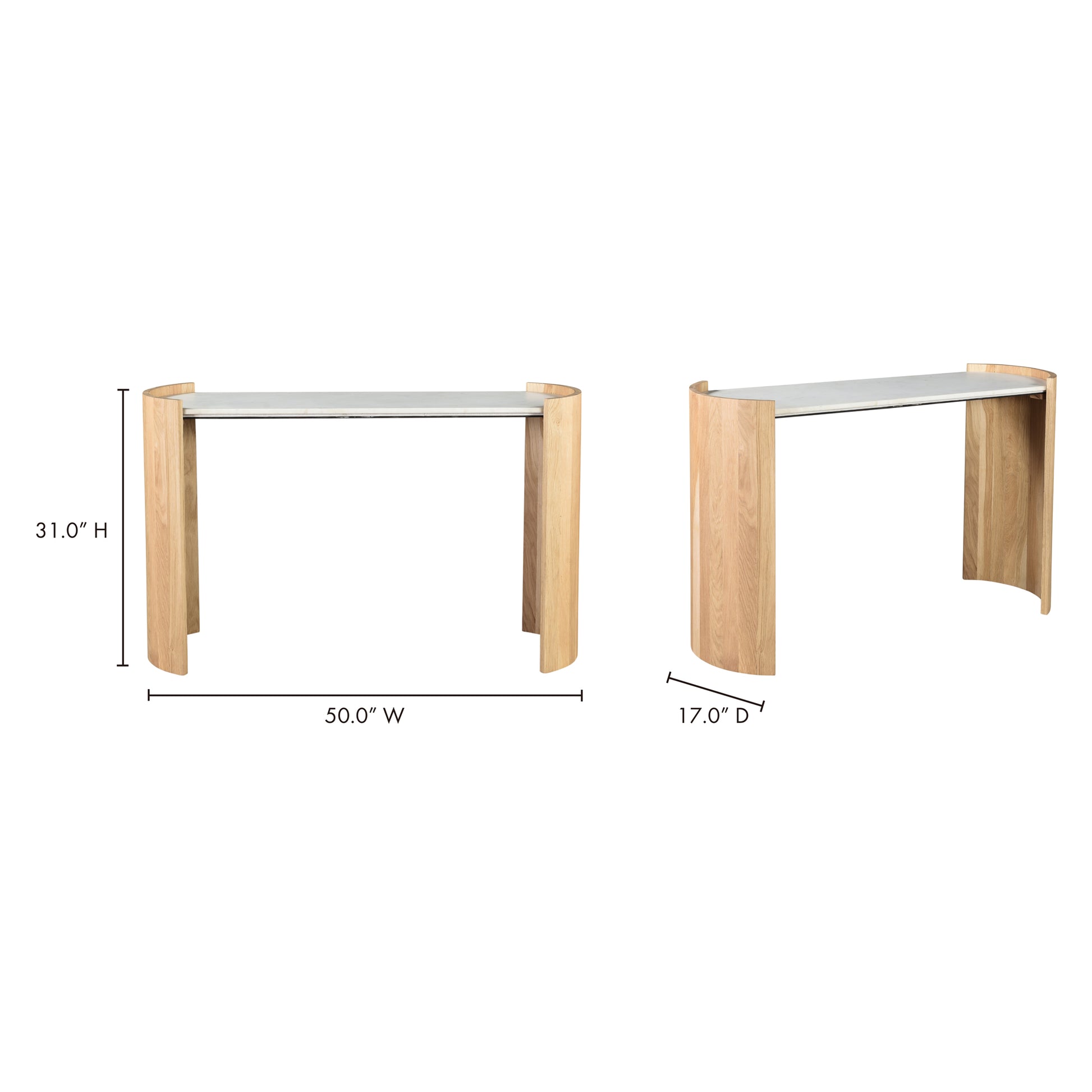 Dala Console Table White - Central Designs