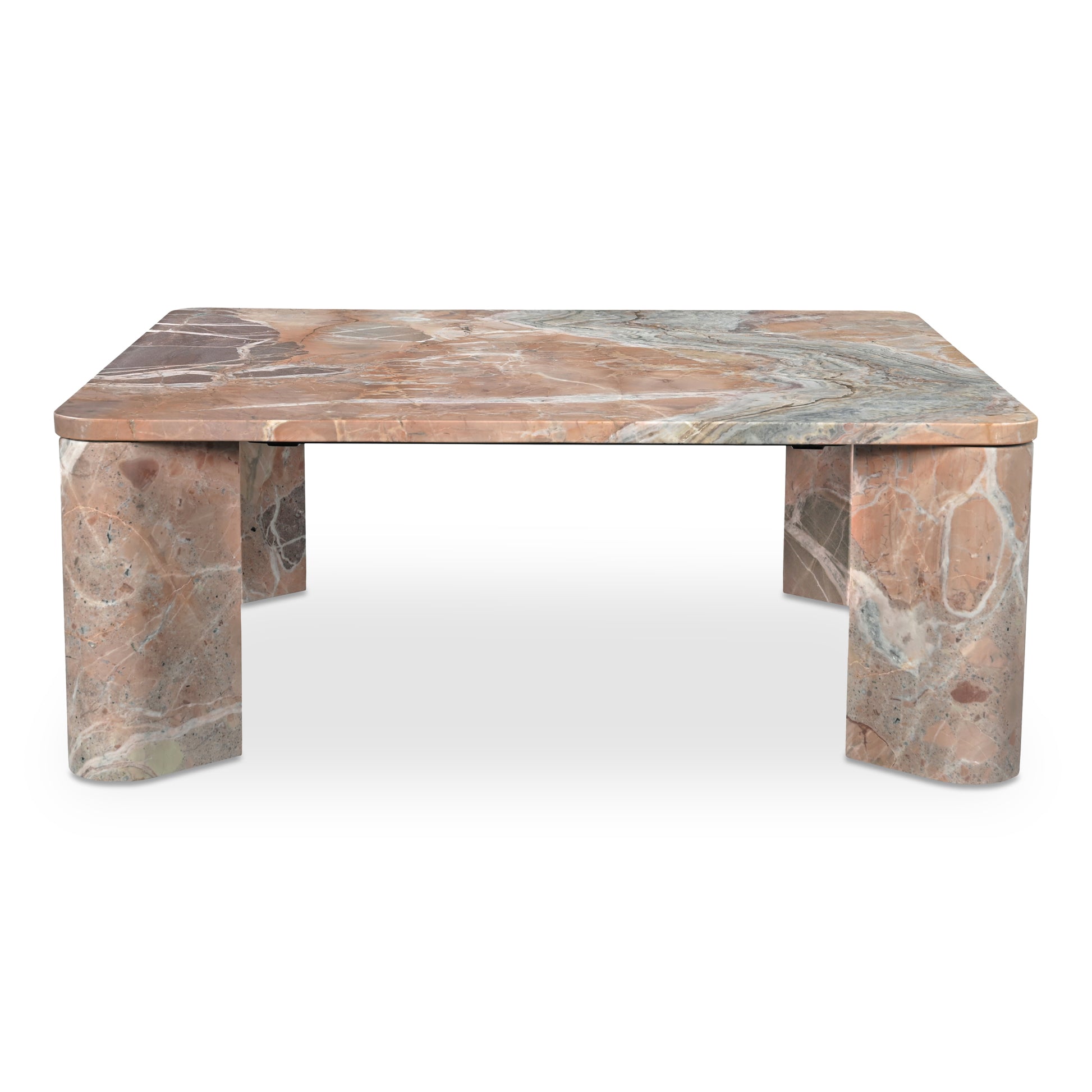 Segment Coffee Table Orange Levante Marble - Central Designs