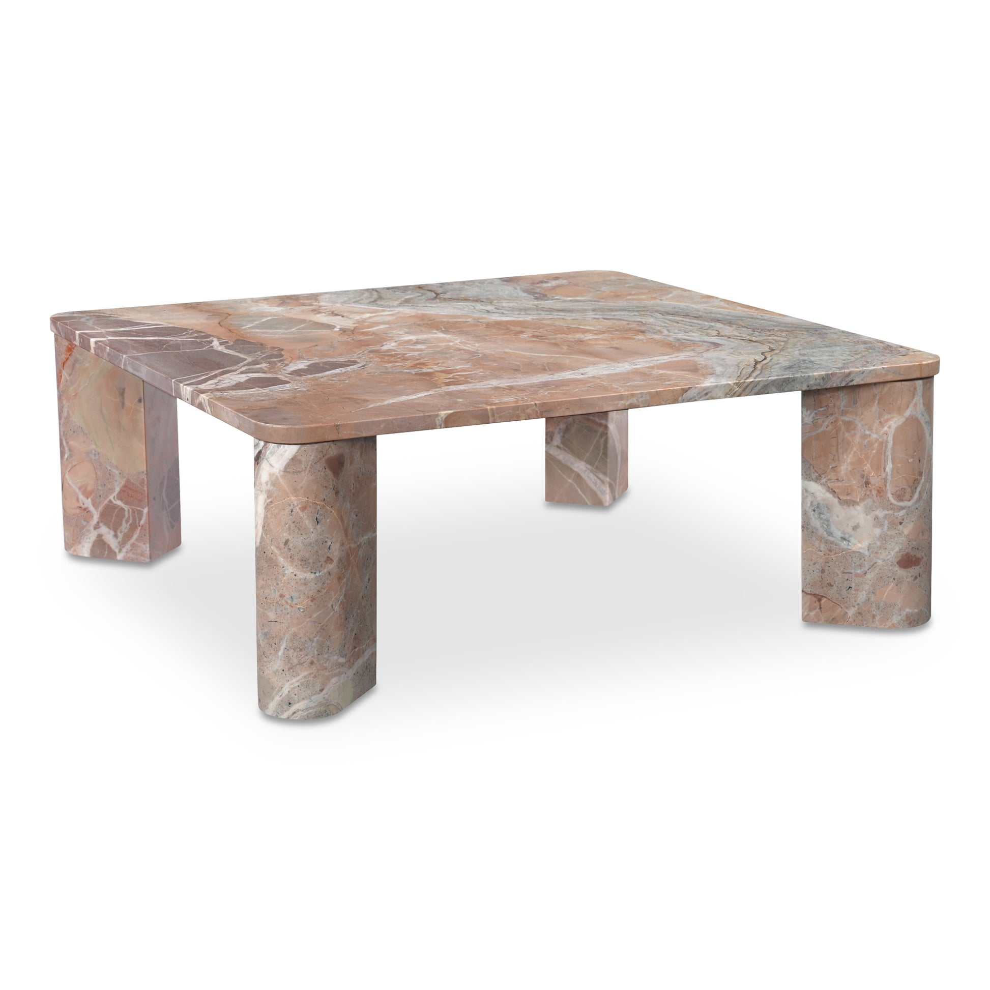 Segment Coffee Table Orange Levante Marble - Central Designs