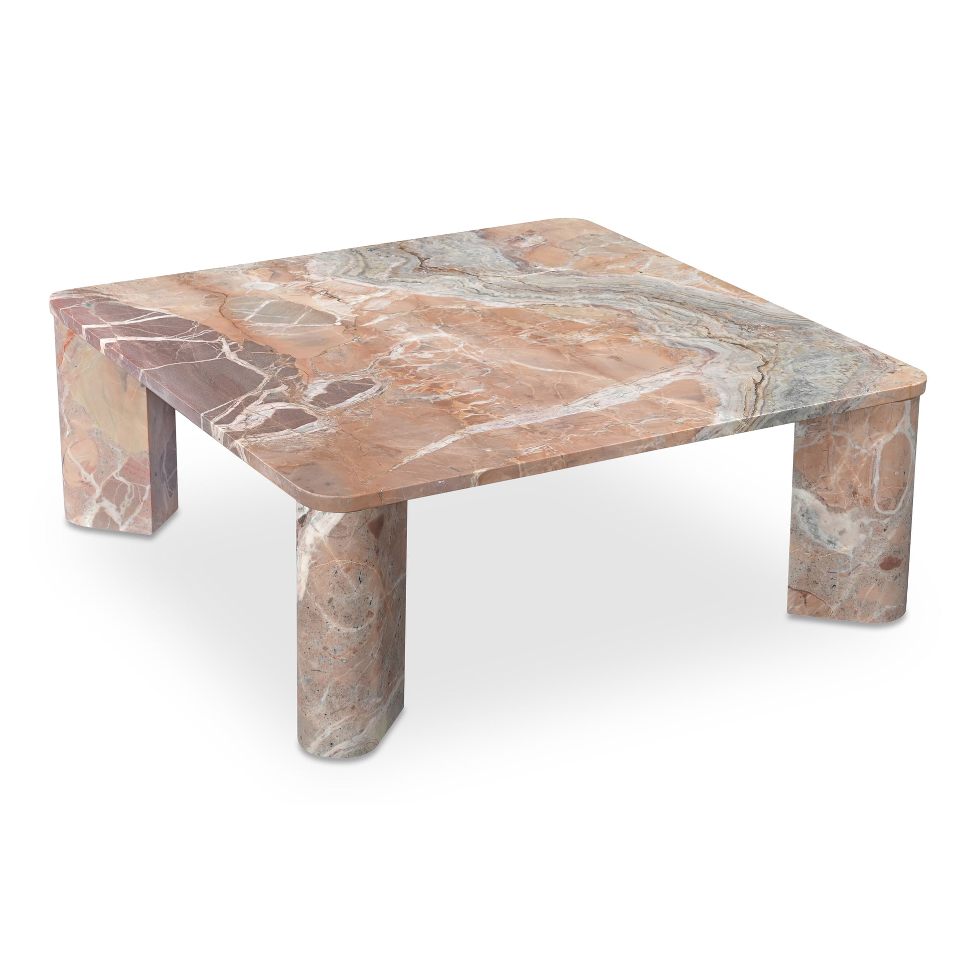 Segment Coffee Table Orange Levante Marble - Central Designs