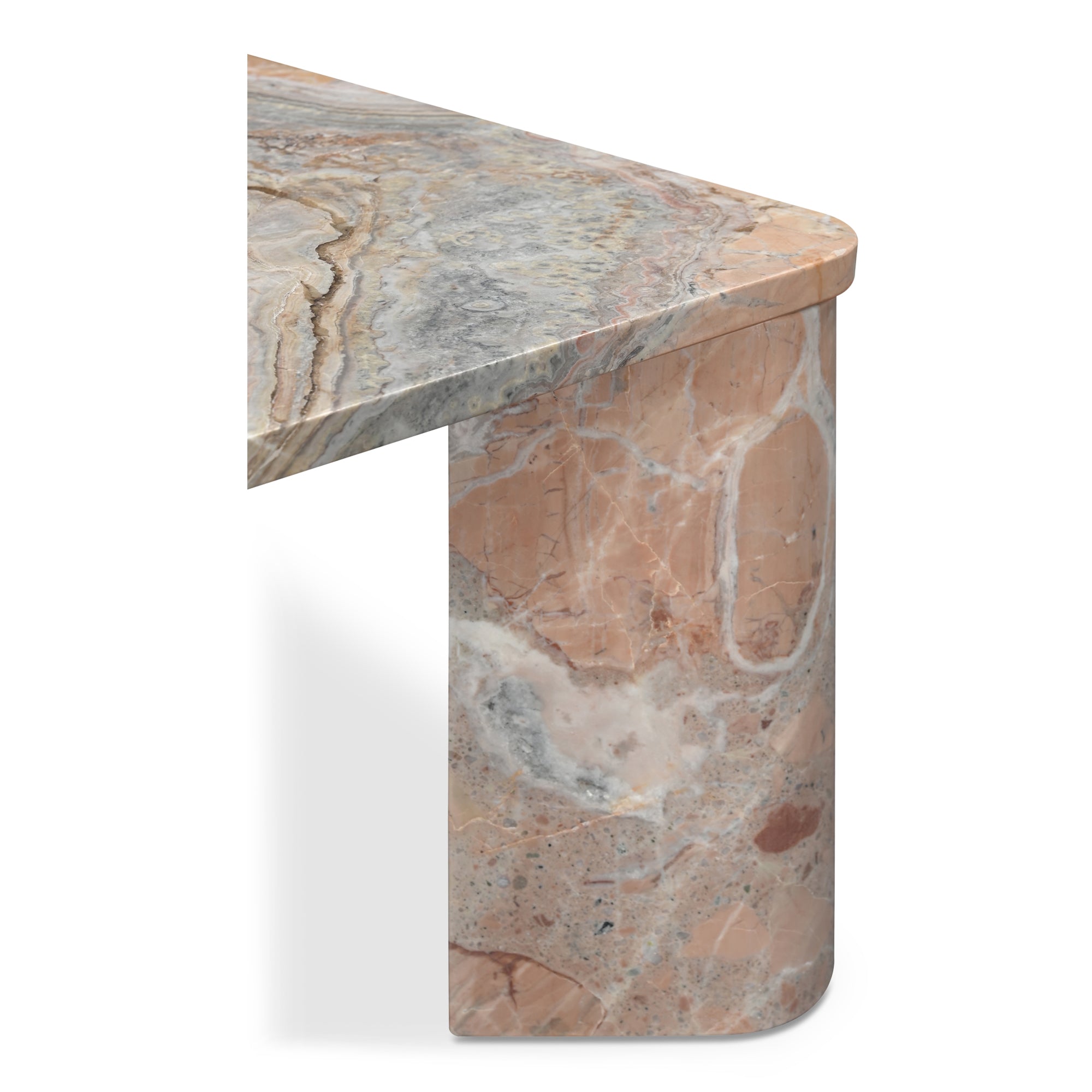 Segment Coffee Table Orange Levante Marble - Central Designs