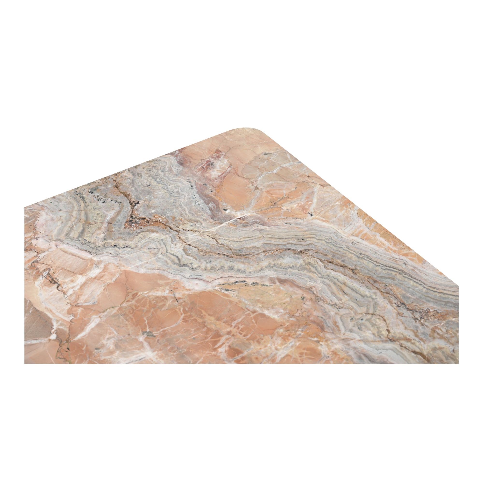 Segment Coffee Table Orange Levante Marble - Central Designs