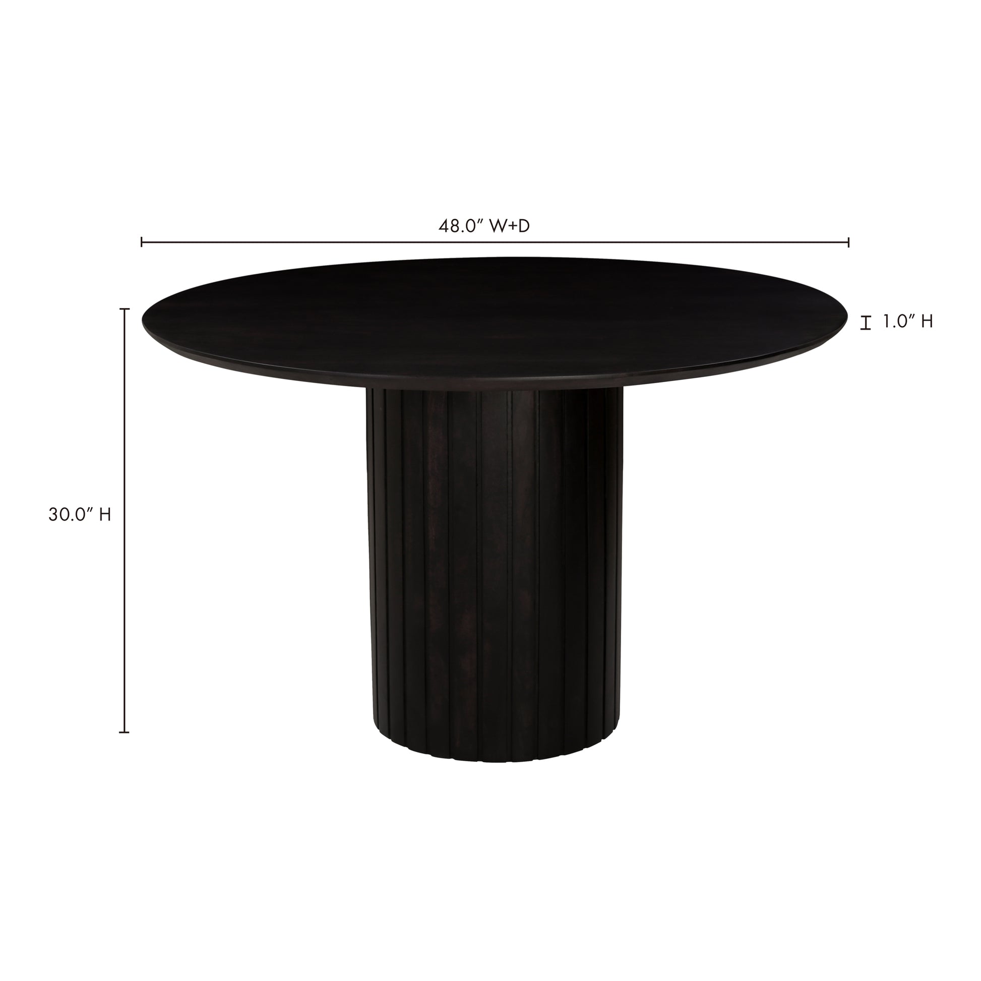 Povera Round Dining Table Black - Central Designs