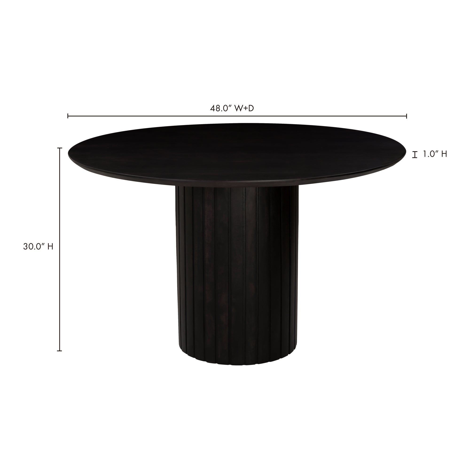 Povera Round Dining Table Black - Central Designs